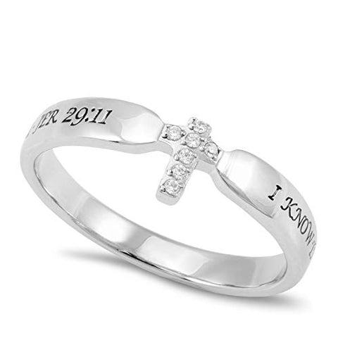 Tiny Tip Ring I KNOW THE THOUGHTS THAT I THINK TOWARD YOU - JER. 29:11