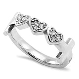 Triple Heart Ring TRUST IN THE LORD WITH ALL THINE HEART - PROV. 3:5
