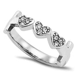 Triple Heart Ring WITH GOD ALL THINGS ARE POSSIBLE - MATT. 19:26