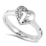 Padlock Heart Ring PURITY - MATTHEW 5:8