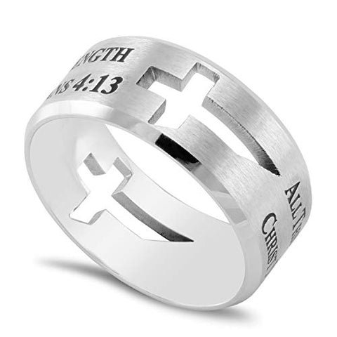 Guardian Ring ALL THINGS THROUGH CHRIST MY STRENGTH - PHIL. 4:13