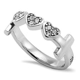 Triple Heart Ring TRUE LOVE WAITS - 1 TIMOTHY 4:12