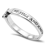 Tiny Tip Ring BE STILL AND KNOW THAT I AM GOD - PS. 46:10