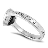 Padlock Heart Ring PURITY - MATTHEW 5:8