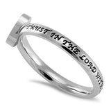 Cross My Heart Ring TRUST IN THE LORD WITH ALL THINE HEART - PROV. 3:5
