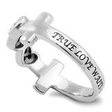 Triple Heart Ring TRUE LOVE WAITS - 1 TIMOTHY 4:12