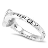 Patchwork Cross Heart Ring PURITY - MATTHEW 5:8