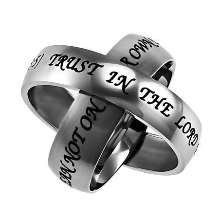 Axis Silver Ring, "Trust In The Lord"