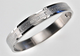 Women's Bangle Bracelet, "Transformed" Romans 2:2