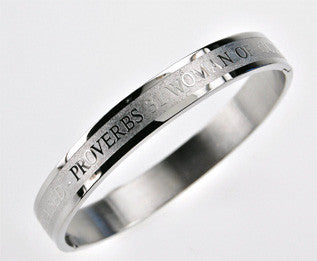 Women's Bangle Bracelet, "Woman of God"