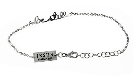 Handwriting Bracelet, “Be Still”