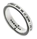 CZ Channel Cross Ring, "Beloved"