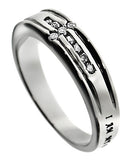 CZ Channel Cross Ring, "Beloved"