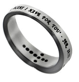 CZ Channel Cross Ring, “I Know”