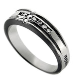 CZ Channel Cross Ring, “Serenity”