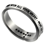 CZ Channel Cross Ring, “Trust”