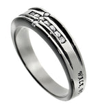 CZ Channel Cross Ring, “Walk By Faith”