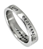 CZ Channel Cross Ring, “Woman Of God”