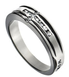 CZ Channel Cross Ring, “Woman Of God”