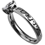 CZ Heart Ring, "Purity"