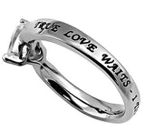 CZ Heart Ring, "True Love Waits"
