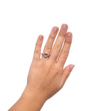 CZ Open Heart Ring, "Be Still"