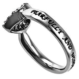 CZ Open Heart Ring, "Praise"