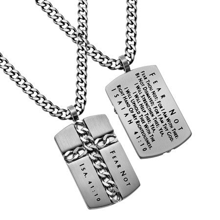 Silver Chain Cross, "Fear Not"