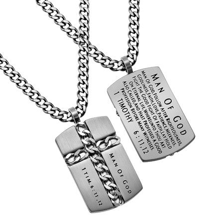 Silver Chain Cross, "Man Of God"