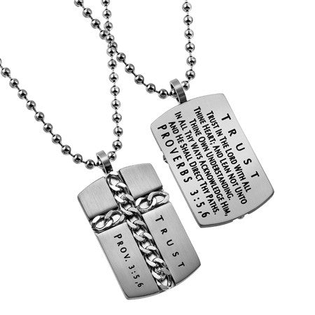 Silver Chain Cross, "Trust"