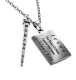 Men's Deluxe Shield Cross With Nail- Black Enamel, "The Blood Against Satan"