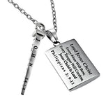 Men's Deluxe Shield Cross With Nail- Wood, "Every Knee"