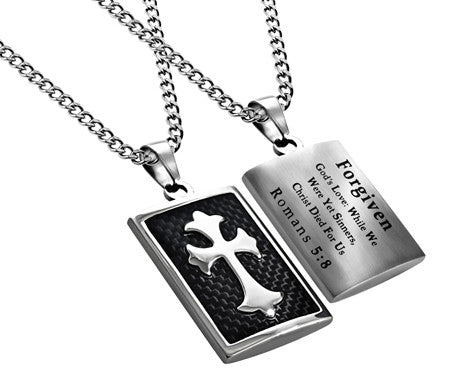 Deluxe Shield Cross, "Forgiven" Black Carbon Fiber