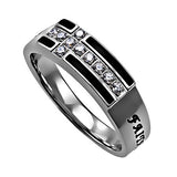 Black Ensign Ring, "Faith Hope Love"