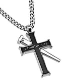 Black Established Cross Necklace, "Chief Sinner"