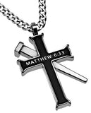 Black Established Cross Necklace, "The Kingdom"