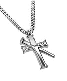 Silver Established Cross Necklace, "Soldier Of Christ"