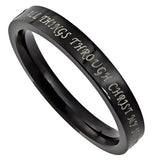 Ebony Princess Ring, "Christ My Strength"
