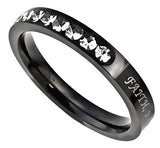 Ebony Princess Ring, "Faith Hope Love"