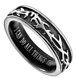 Girl's Crown of Thorns Ring, "Christ My Strength"