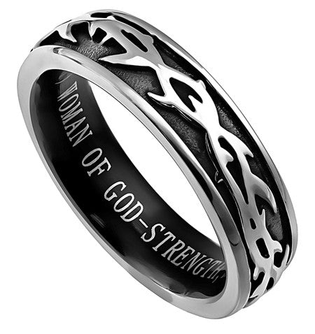 Girl's Crown of Thorns Ring, "Woman Of God"