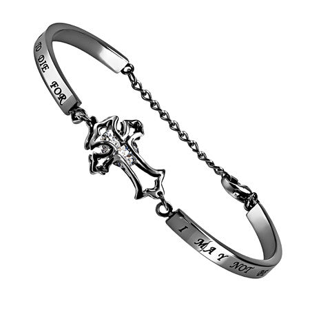 CZ Cross Bracelet, "Not Perfect"