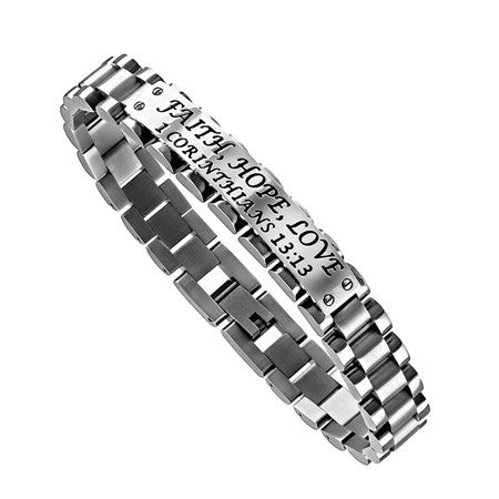 GLX Bracelet, "Faith Hope Love"