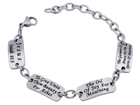 Identity Bracelet, "Beauty For Ashes"