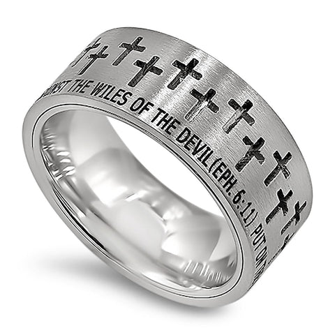 Knight Stainless Steel Ring, "ARMOUR OF GOD"