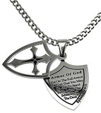 2 Piece Shield Cross Black, "Armor Of God"