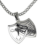 2 Piece Shield Cross Black, "Armor Of God"