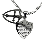 2 Piece Shield Cross Black, "Courage"
