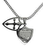 2 Piece Shield Cross Black, "Fear Not"