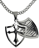 2 Piece Shield Cross Black, "Fear Not"